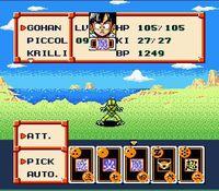 une photo d'Ã©cran de Dragon Ball Z - Super Saiyan Densetsu sur Nintendo Super Nes